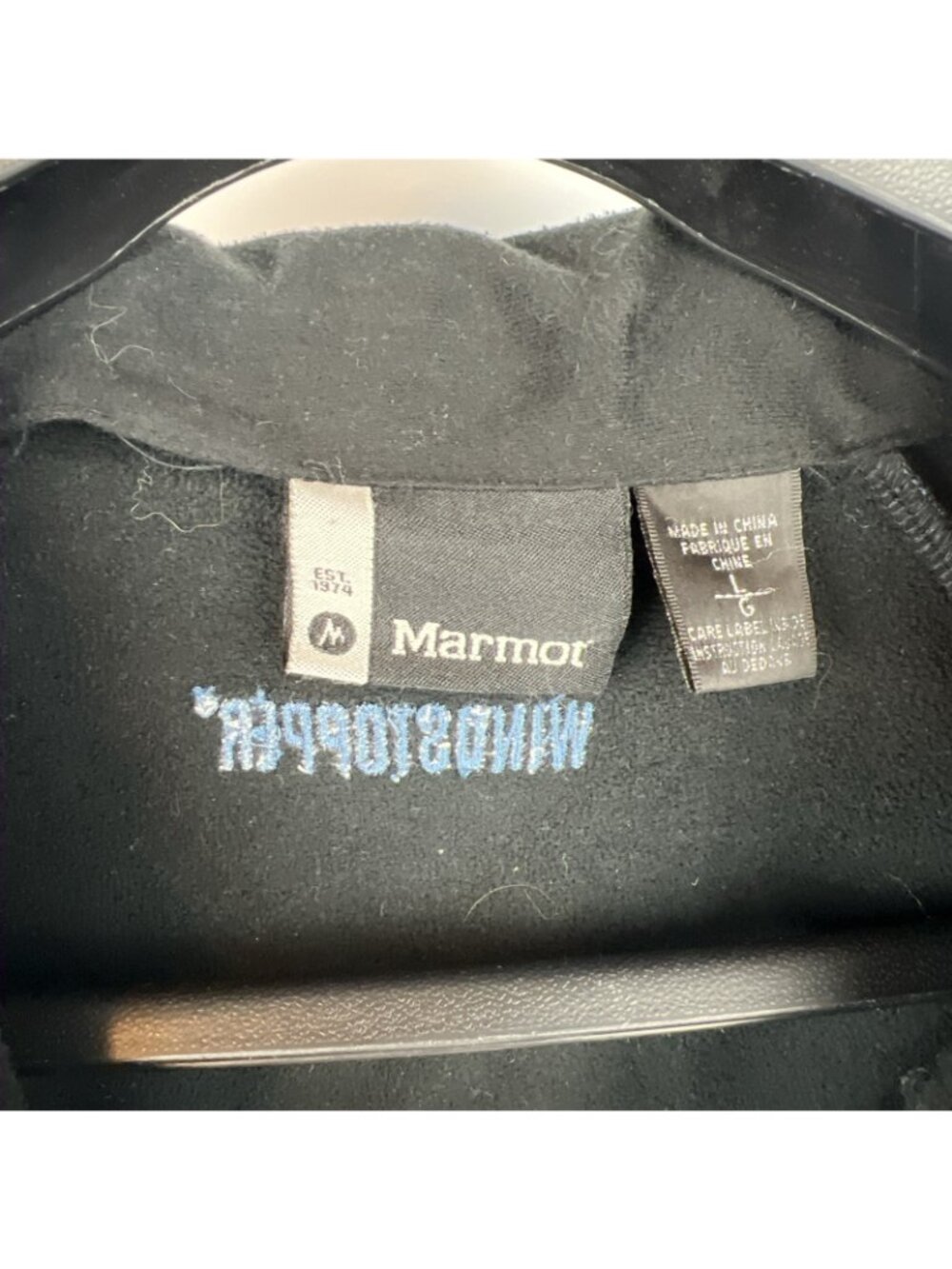 Marmot Jacket Men Medium Blue Windstopper Full Zip Armpit Zipper Ripstop Lined - Picture 2 of 6